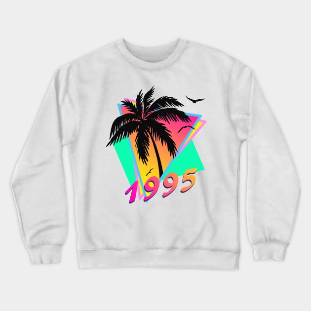 1995 Tropical Sunset Crewneck Sweatshirt by Nerd_art